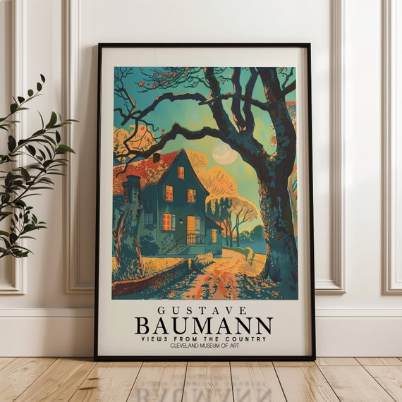 Gustave Baumann Fine Art Print Woodblock Poster Home Decor Nature Countryside Living Room Illustration Exhibition