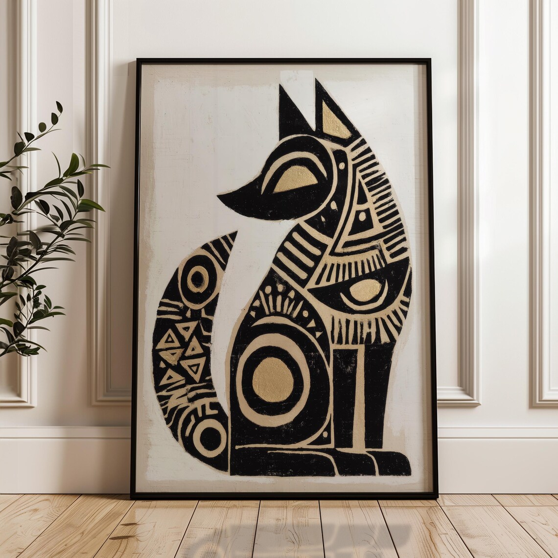 Traditional Mexican Fox Poster, Folk Art Print