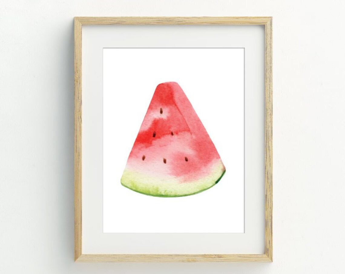 Watermelon Minimalist Kitchen Wall Art Print