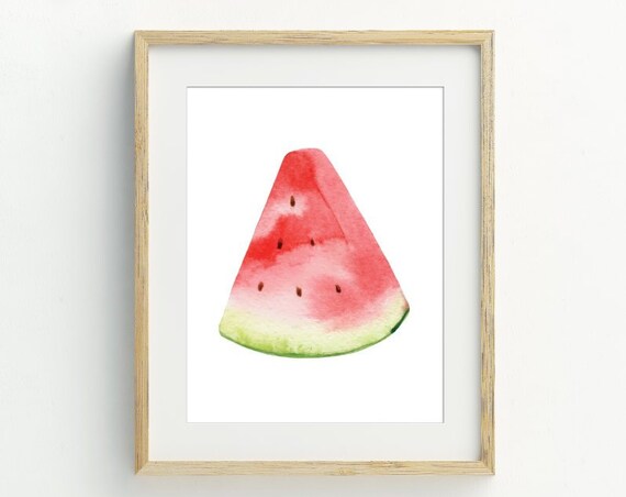 Watermelon Minimalist Kitchen Wall Art Print