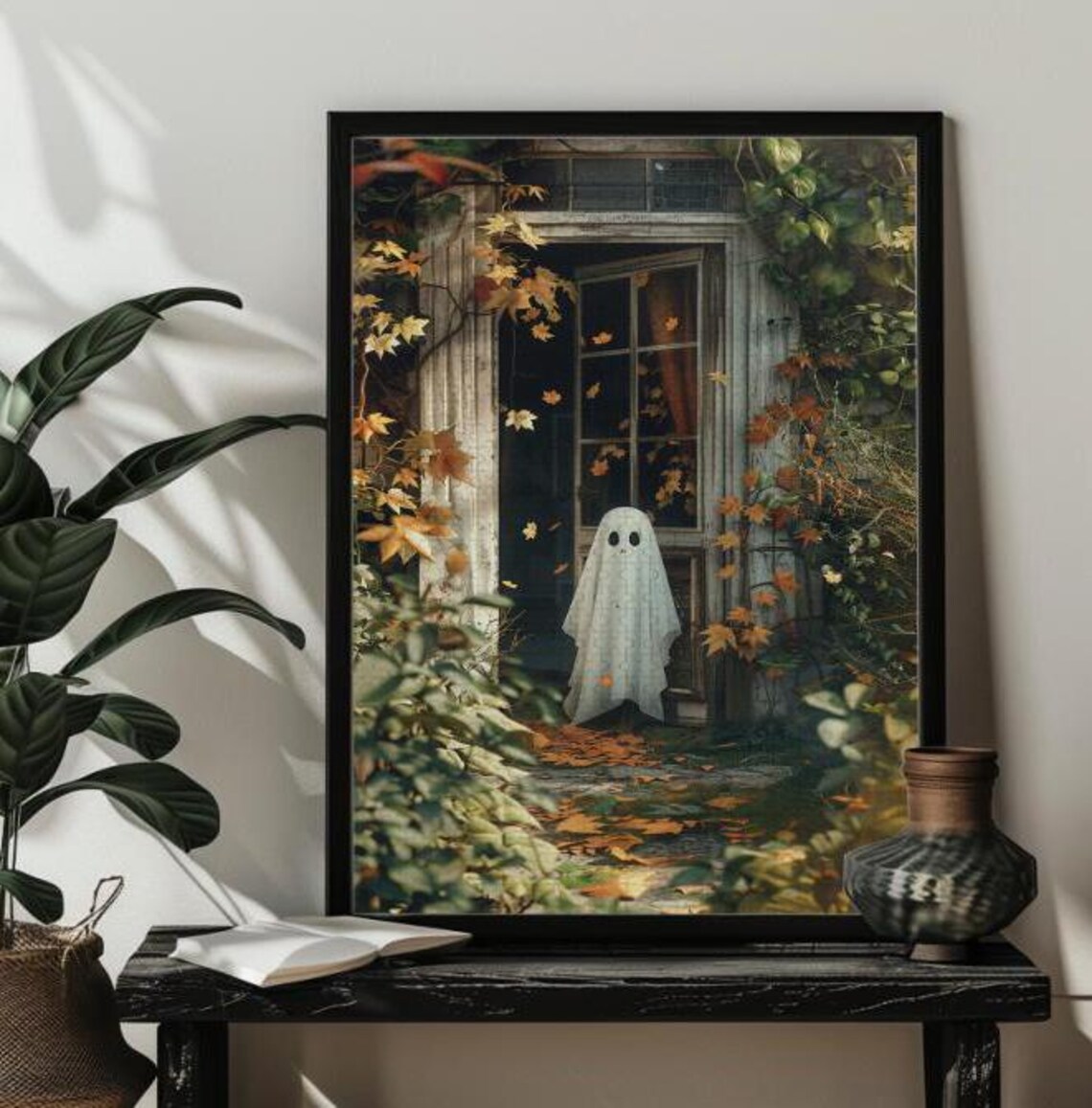 Cute Ghost Halloween Jigsaw Puzzle Art Print