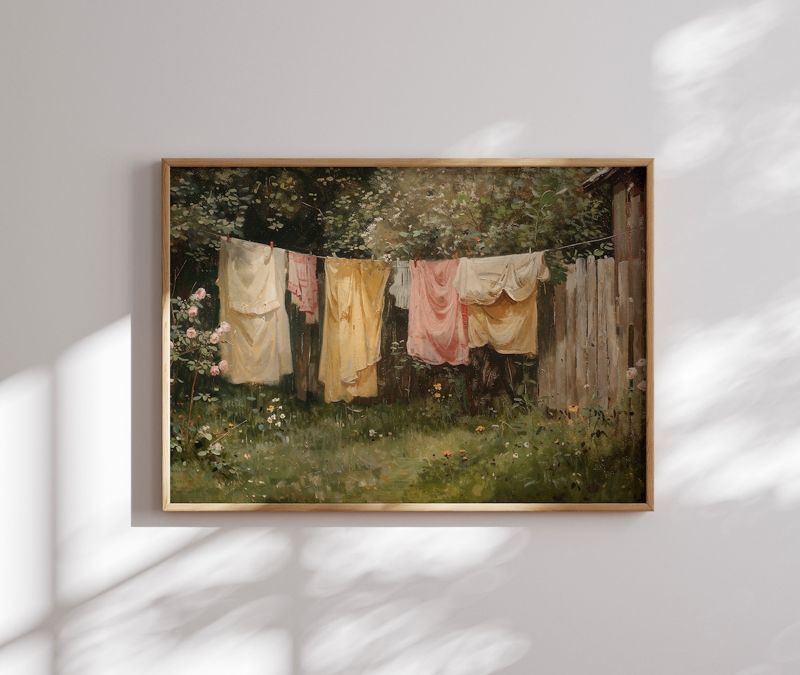 Laundry Room Farmhouse Clothesline Wall Art Print - Image 3