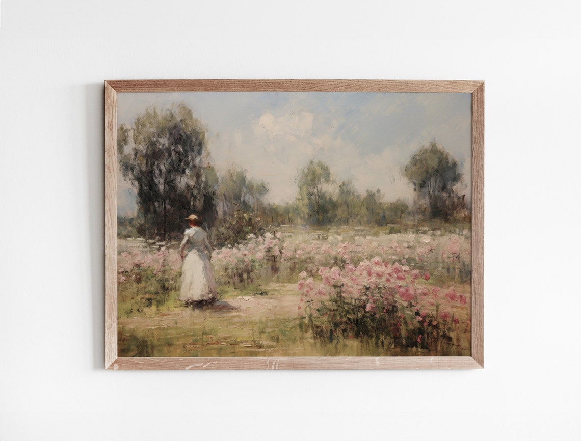 Laundry Room Oil Painting Vintage Farmhouse Decor Painting Antique Wall Art Country Art Print Wall Art - Image 3