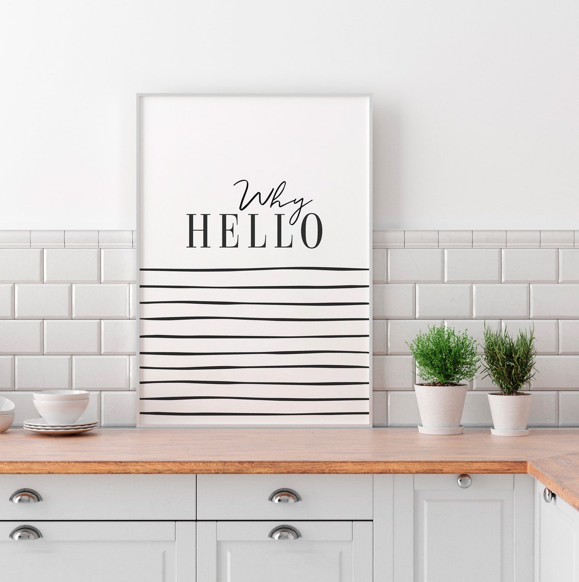 Why Hello Typography Wall Art Print - Image 2