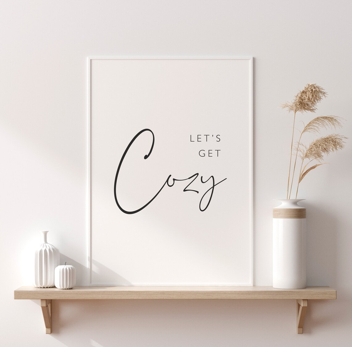 Get Cozy Quote, Modern Minimalist Poster Print - Image 3