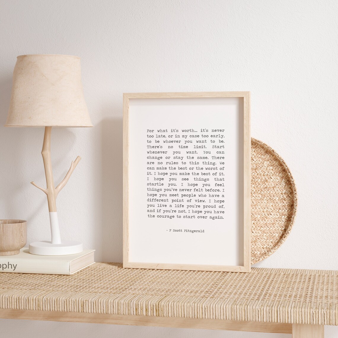 F. Scott Fitzgerald Quote Art Print, Bedroom Typography - Image 4