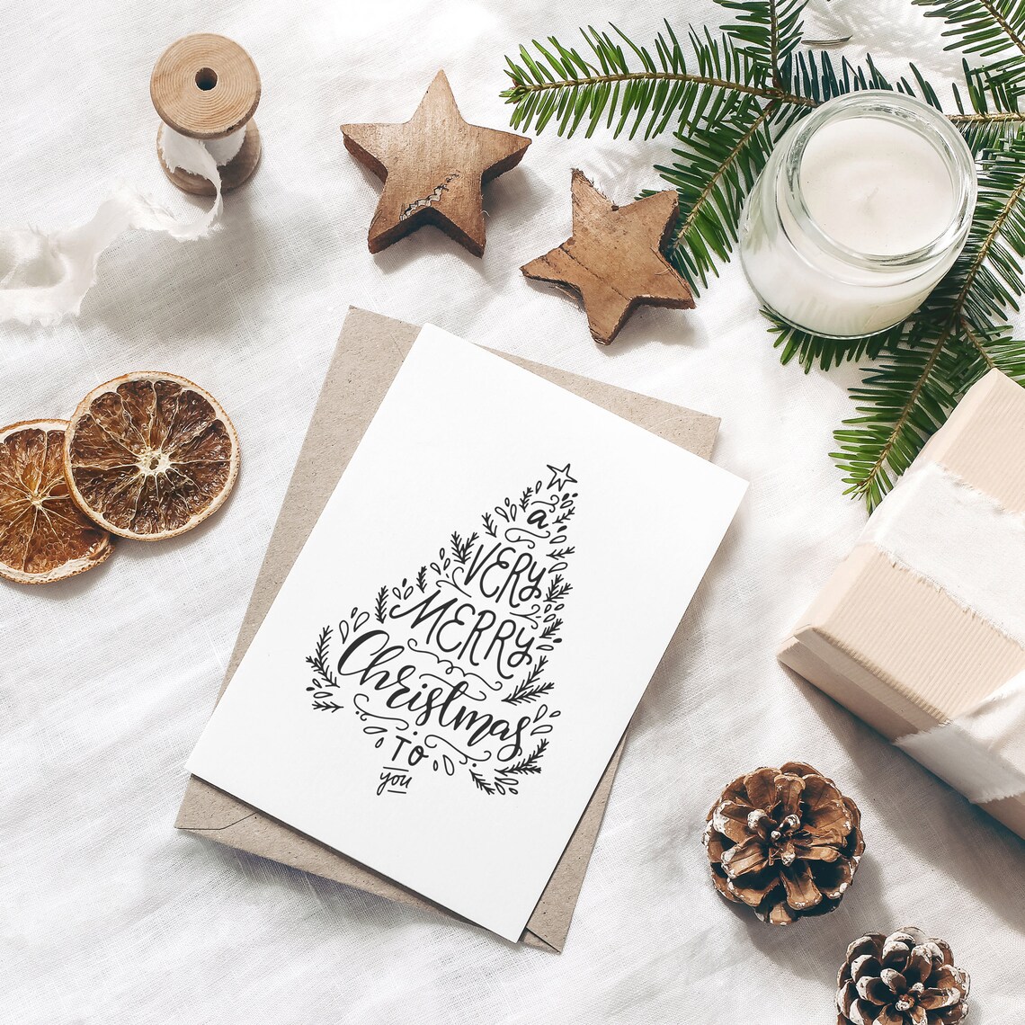 Christmas Tree Print, Merry Christmas Holiday Decor - Image 3