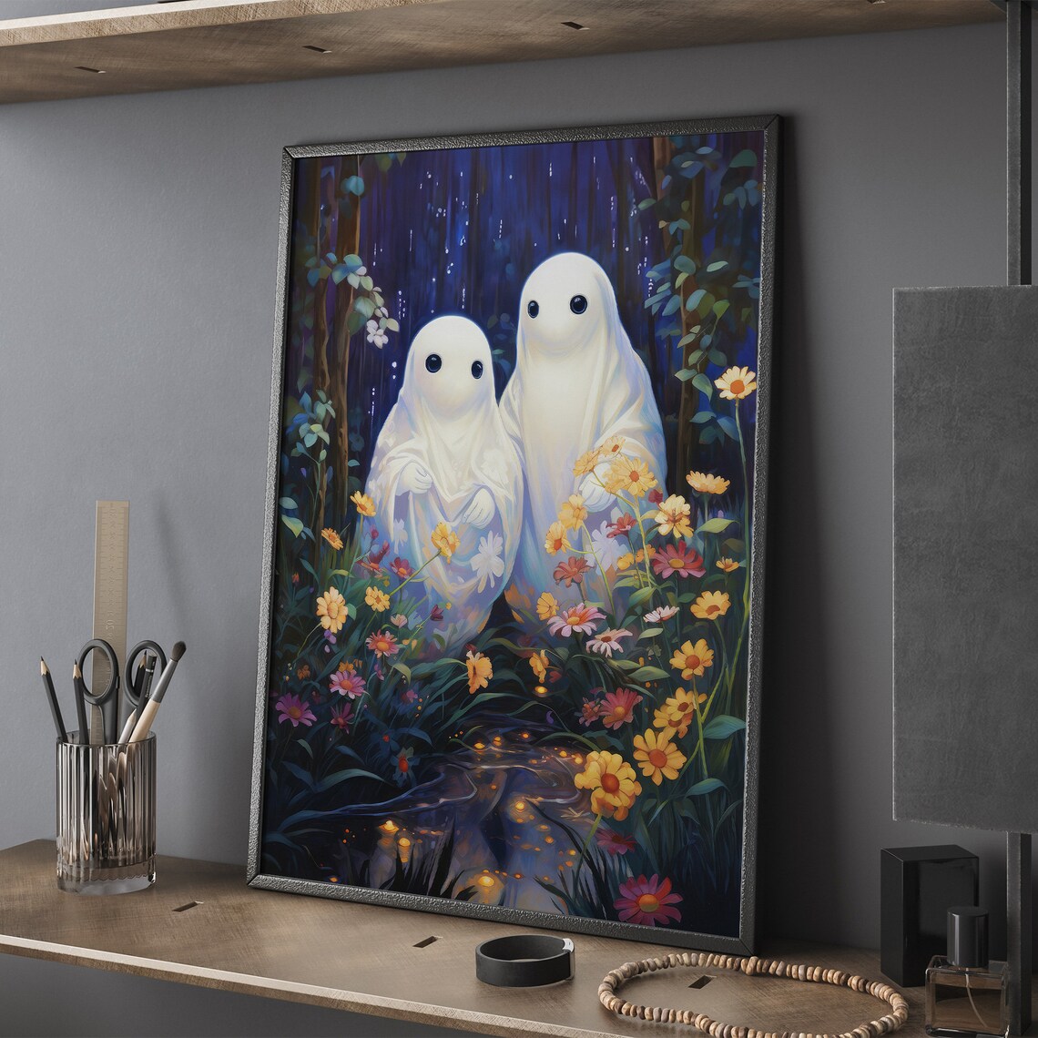 Ghosts In The Forest, Halloween Decor Art Print - Image 3