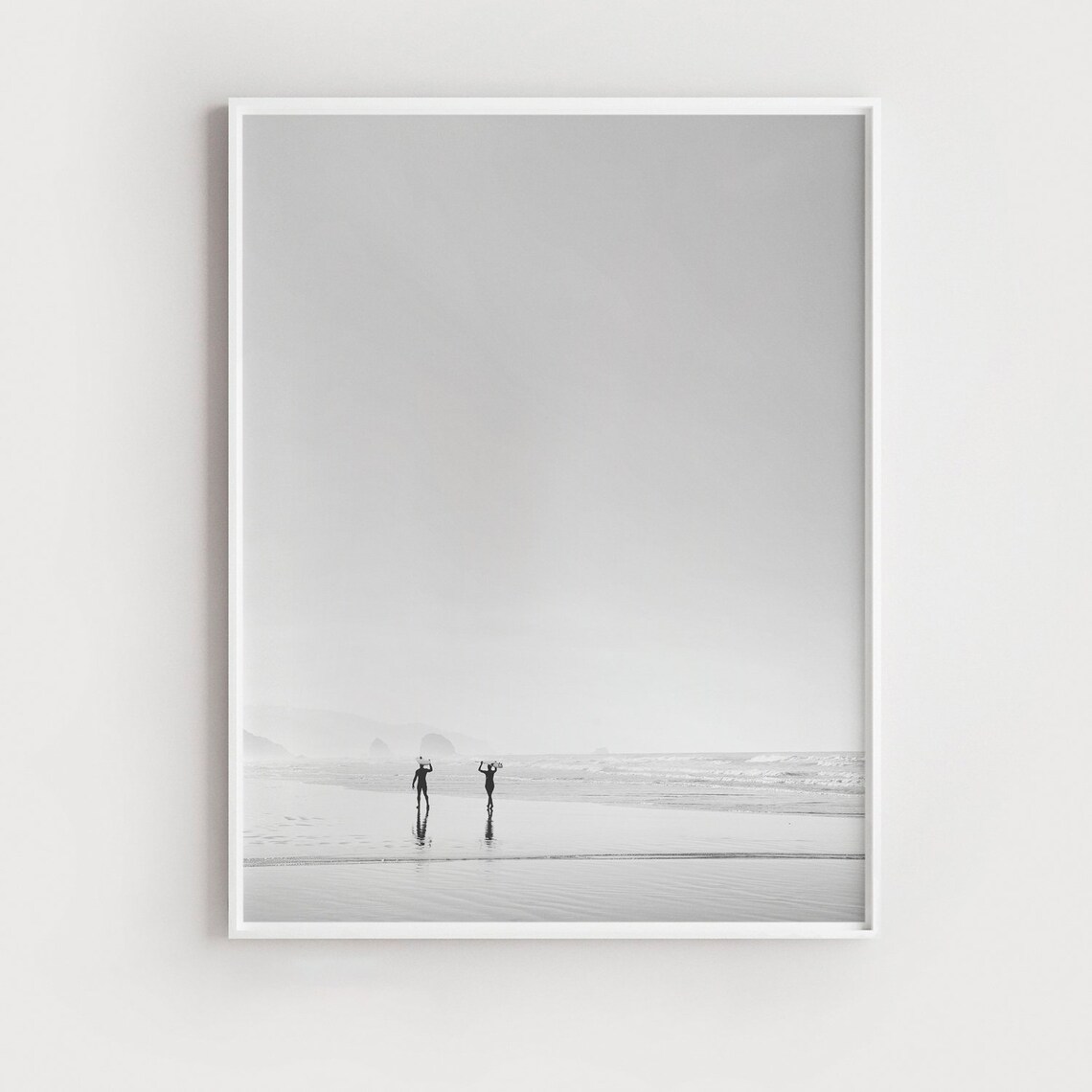 Surf Print Black and White Poster, Ocean Waves - Image 3