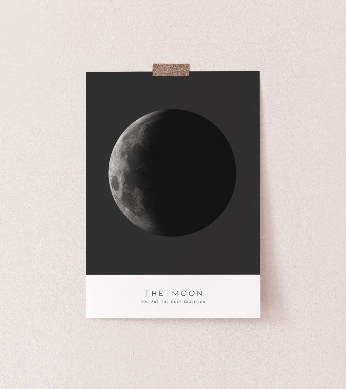 Waning Crescent Moon Art Print, Moon Cycle Wall Art - Image 3