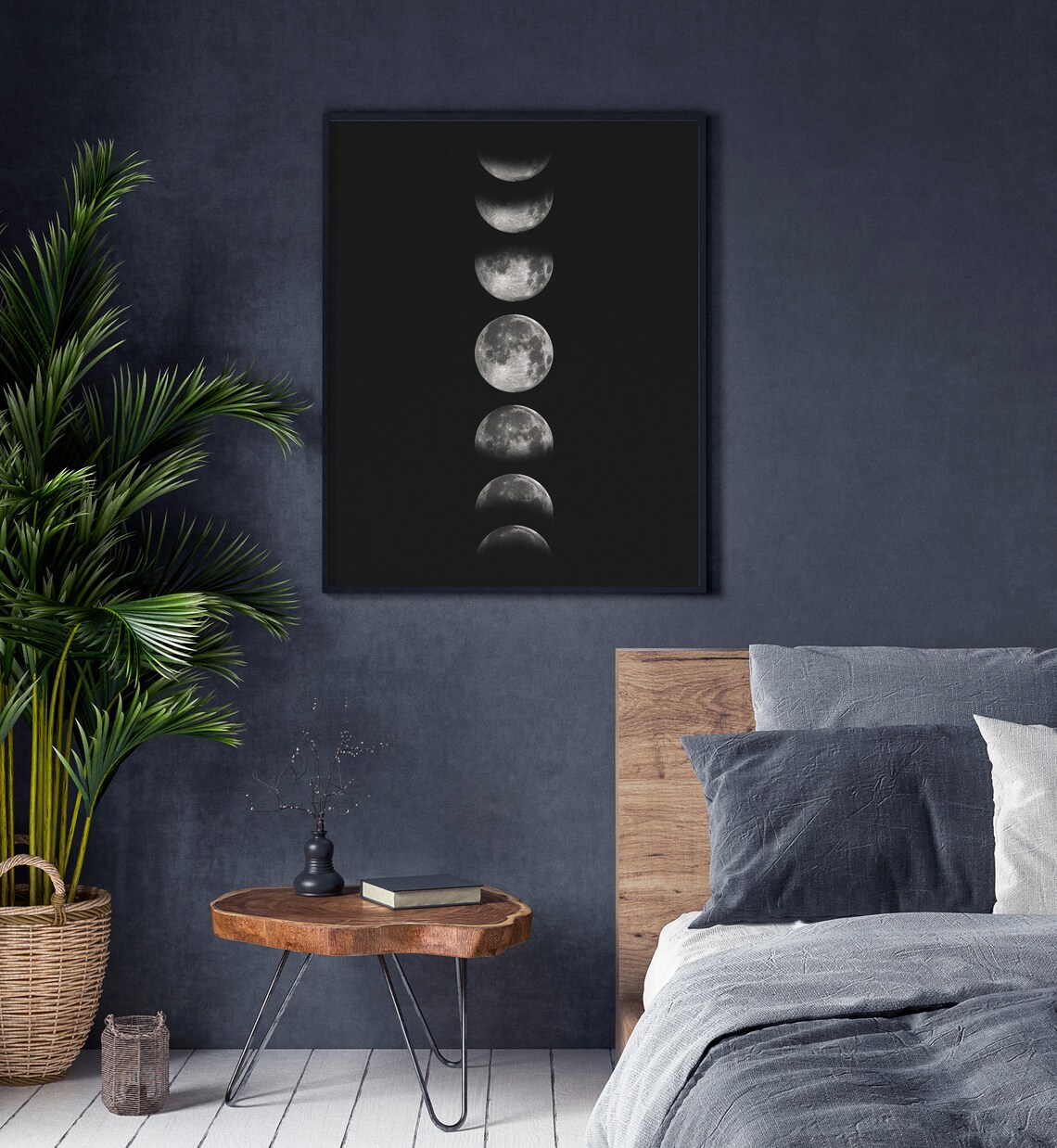Lunar Moon Poster, Moon Cycle Wall Art Print - Image 4
