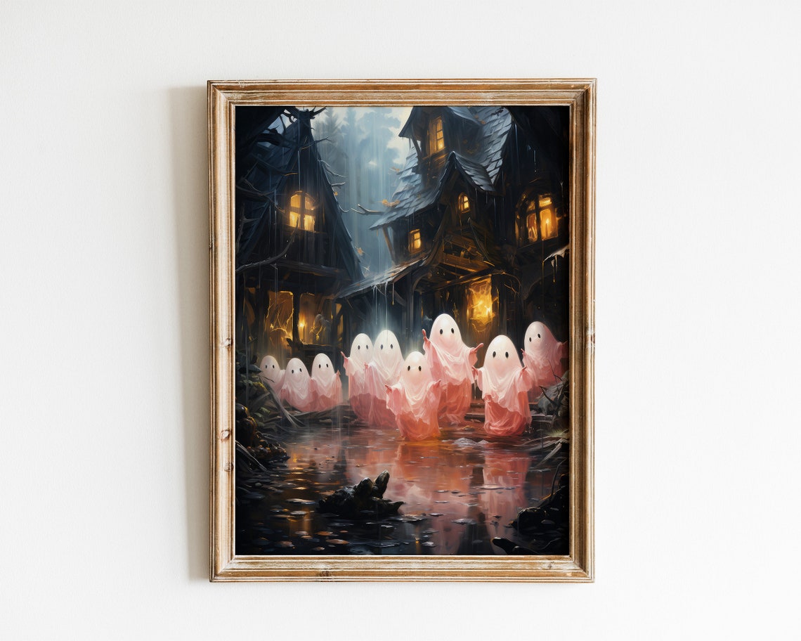 Halloween Ghost, Funny Ghost Painting