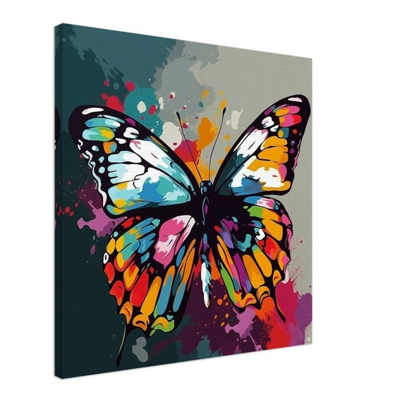 Butterfly Wall Art Pop Art Butterfly Print Wildlife Animal Wall Art Colorful Butterfly Art Aesthetic Room Decor Animal Lover Gift