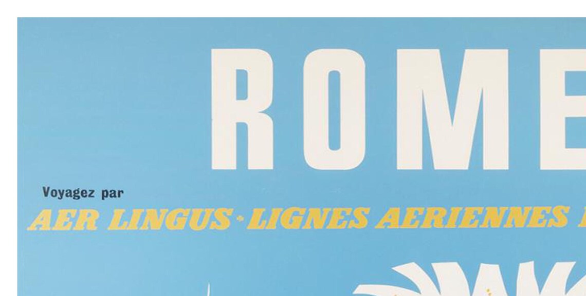 Rome Aer Lingus Swiss Guard Vatican Air Vintage Travel Poster - Image 2