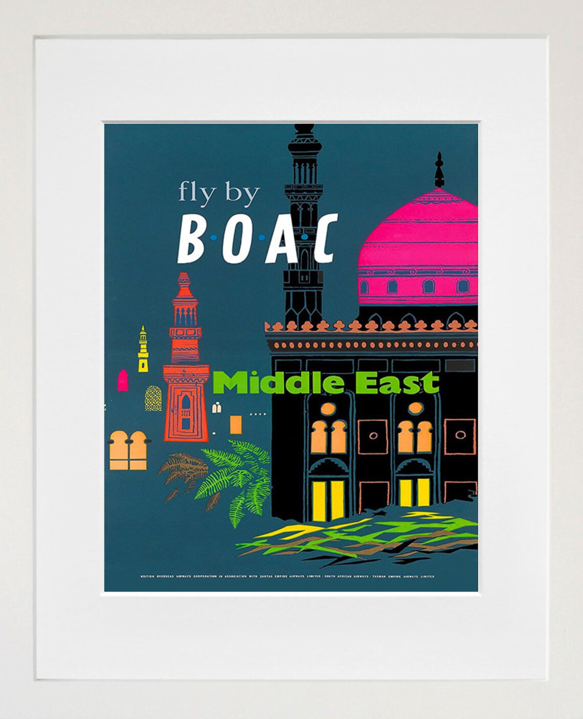 Middle East Vintage Travel Poster Art Print