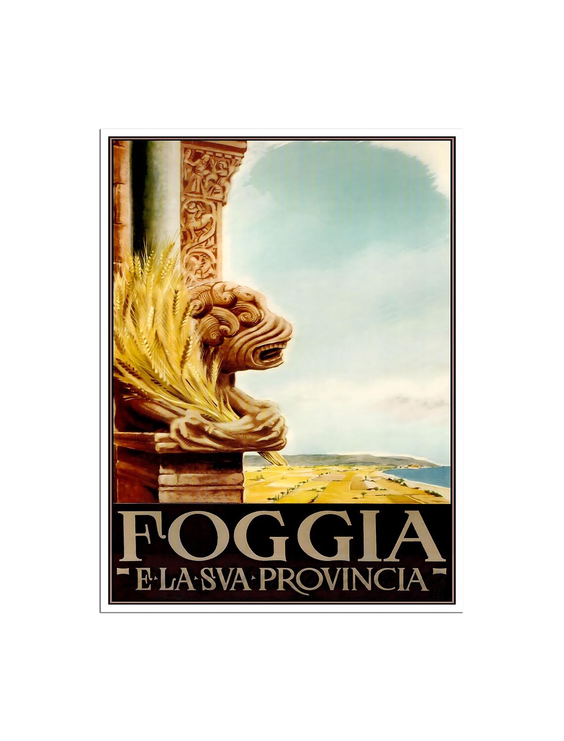 Foggia Travel Art Poster, Italy Wall Decor