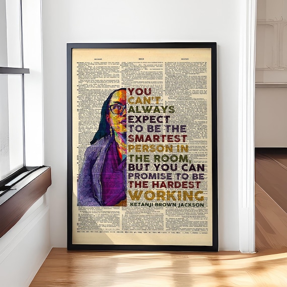 Ketanji Brown Jackson Hardest Working Dictionary Page Quote Poster