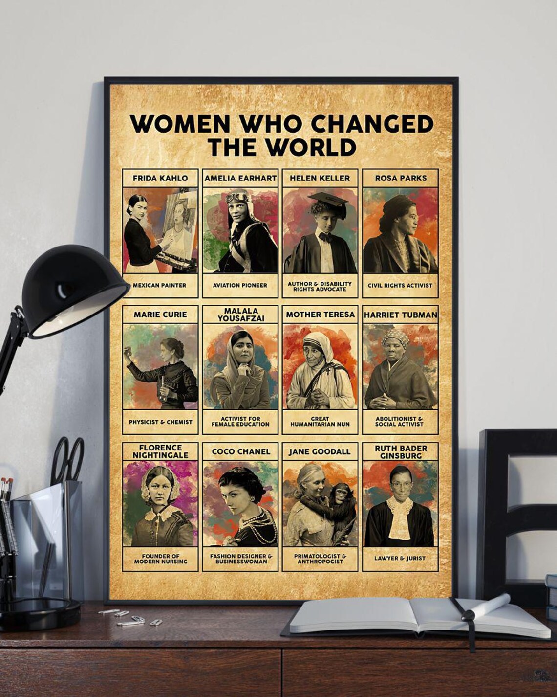 Women Who Changed the World Twelve Famous Icons History Poster - Image 3