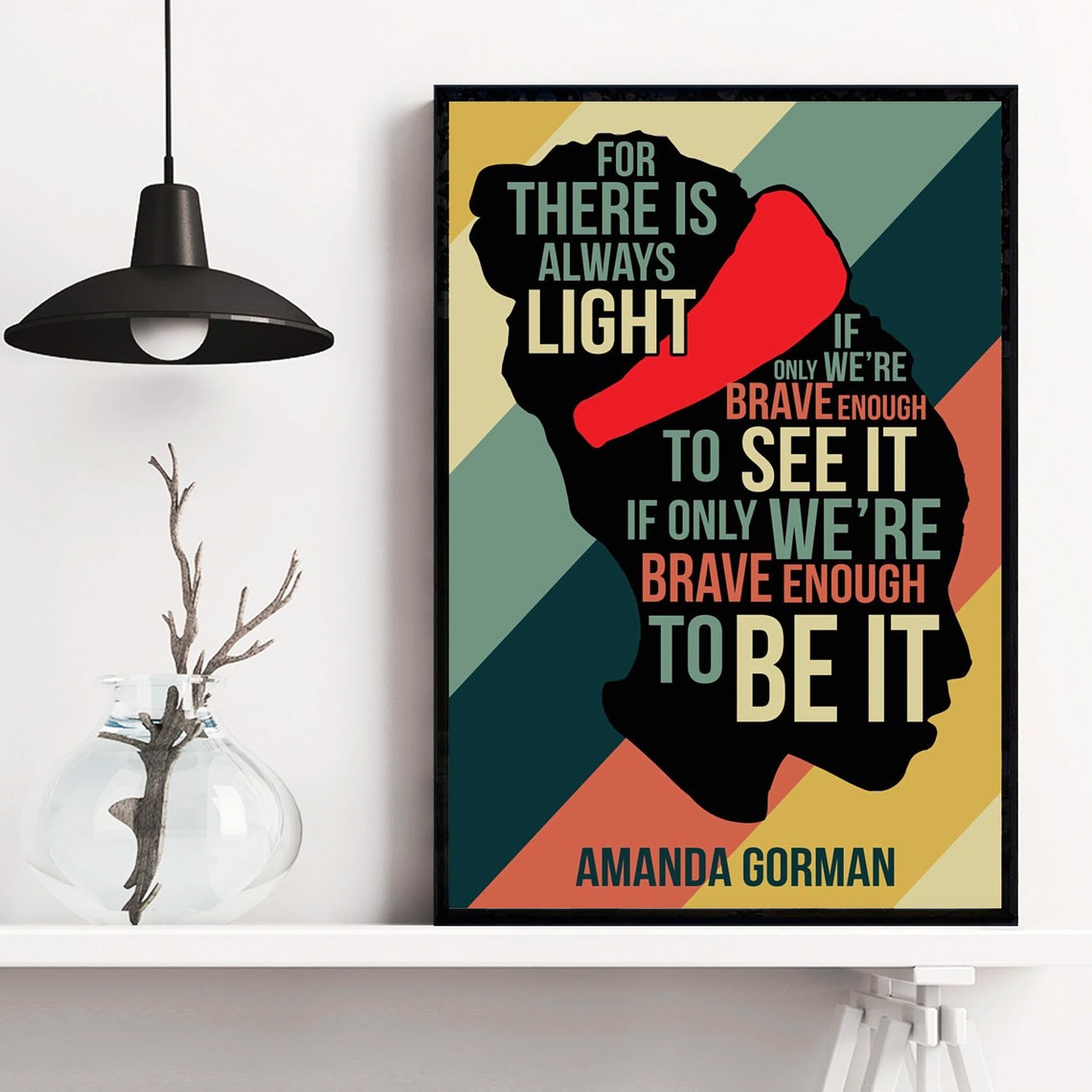 Amanda Gorman For There Is Always Light Retro Portrait Poster - Image 4