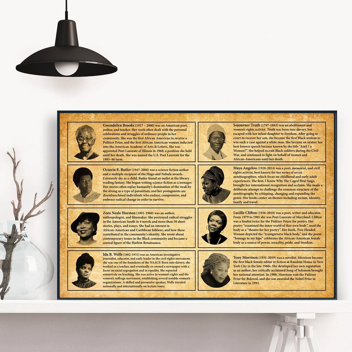 Legendary Black Women Writers Literary History Portrait Panel Poster - Image 4