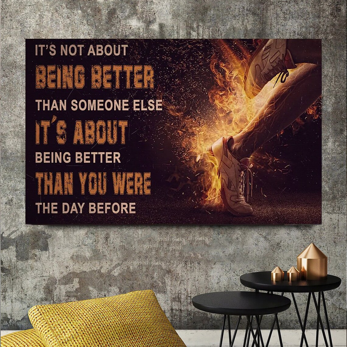 Running Motivational Quote Sprinter Start Line Runner Sports Poster - Image 4