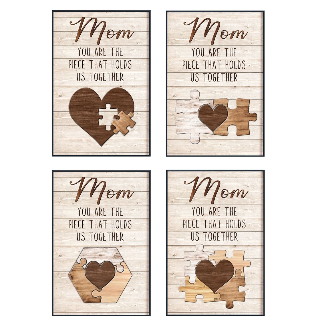 Personalized Mom You Are The Piece That Hold Us Together Postercanvas Loving Birthday Gift For Mom - Image 2