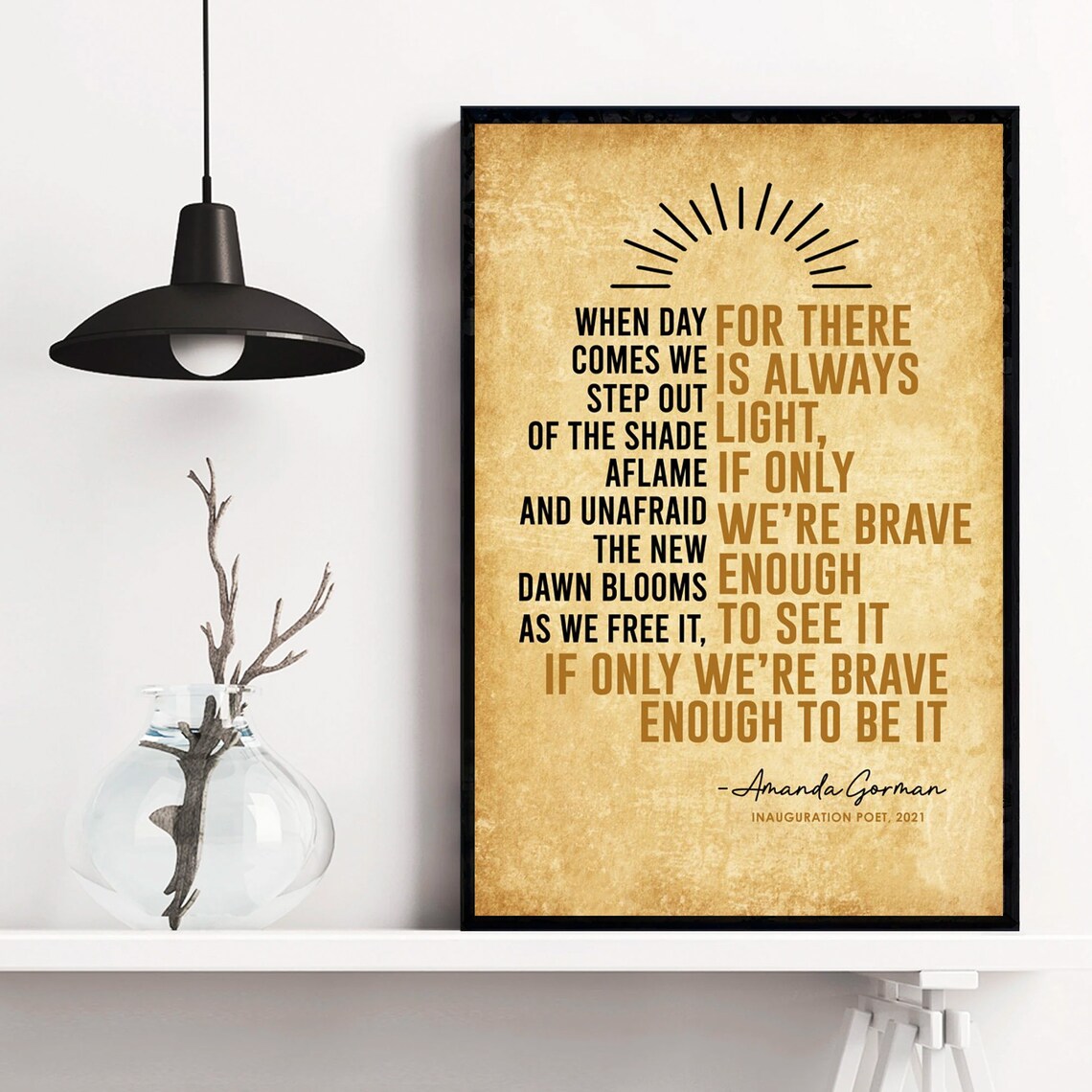 Amanda Gorman The Hill We Climb Inauguration Poet Quote Poster - Image 3