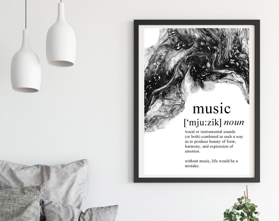 Music Definition Poster, Gift for Lover
