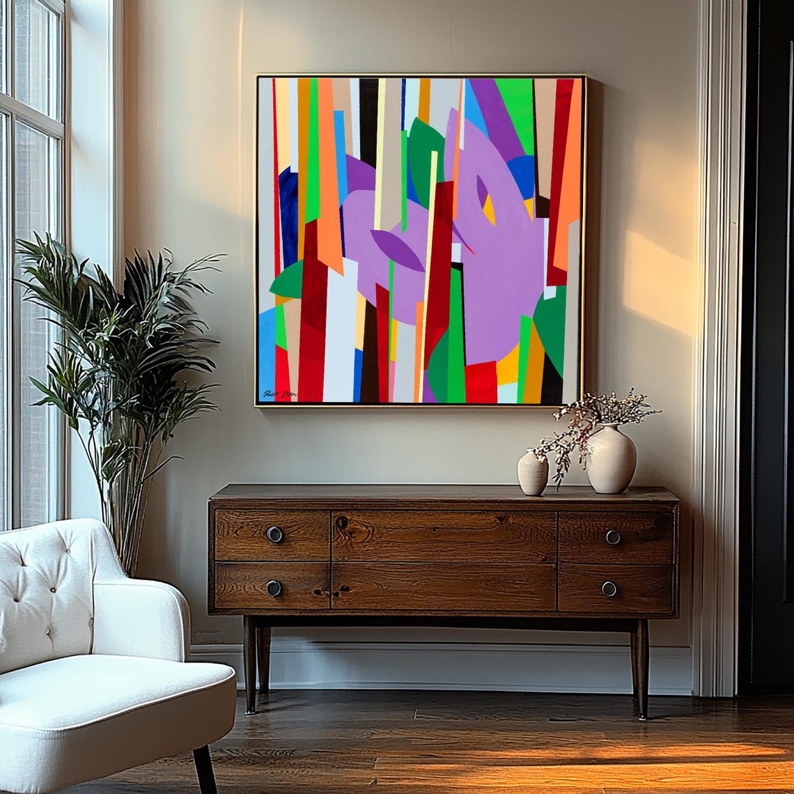 Abstract Color Block Art Print Modern Multicolor Bold Square Geometric Painting Contemporary Wall Decor Vivid Pop Art Prints - Image 5