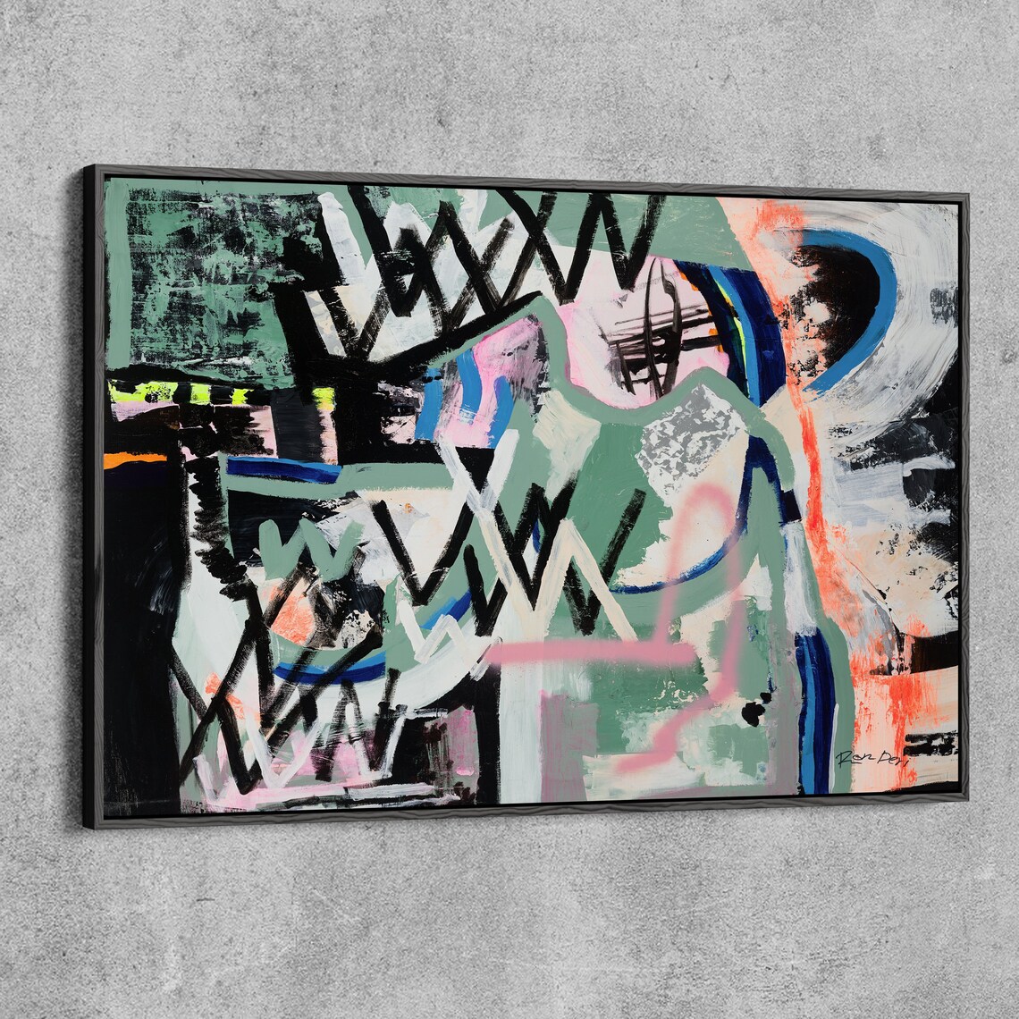 Abstract Graffiti Art Print, Large Contemporary - Image 4