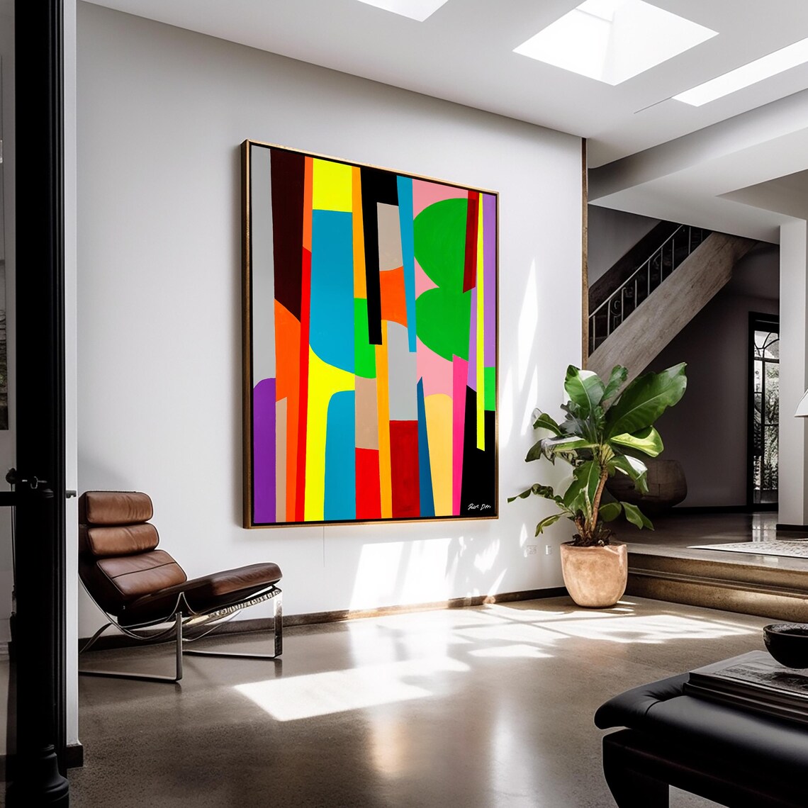 Urban Symphony Geometric Abstract Art Print - Image 5