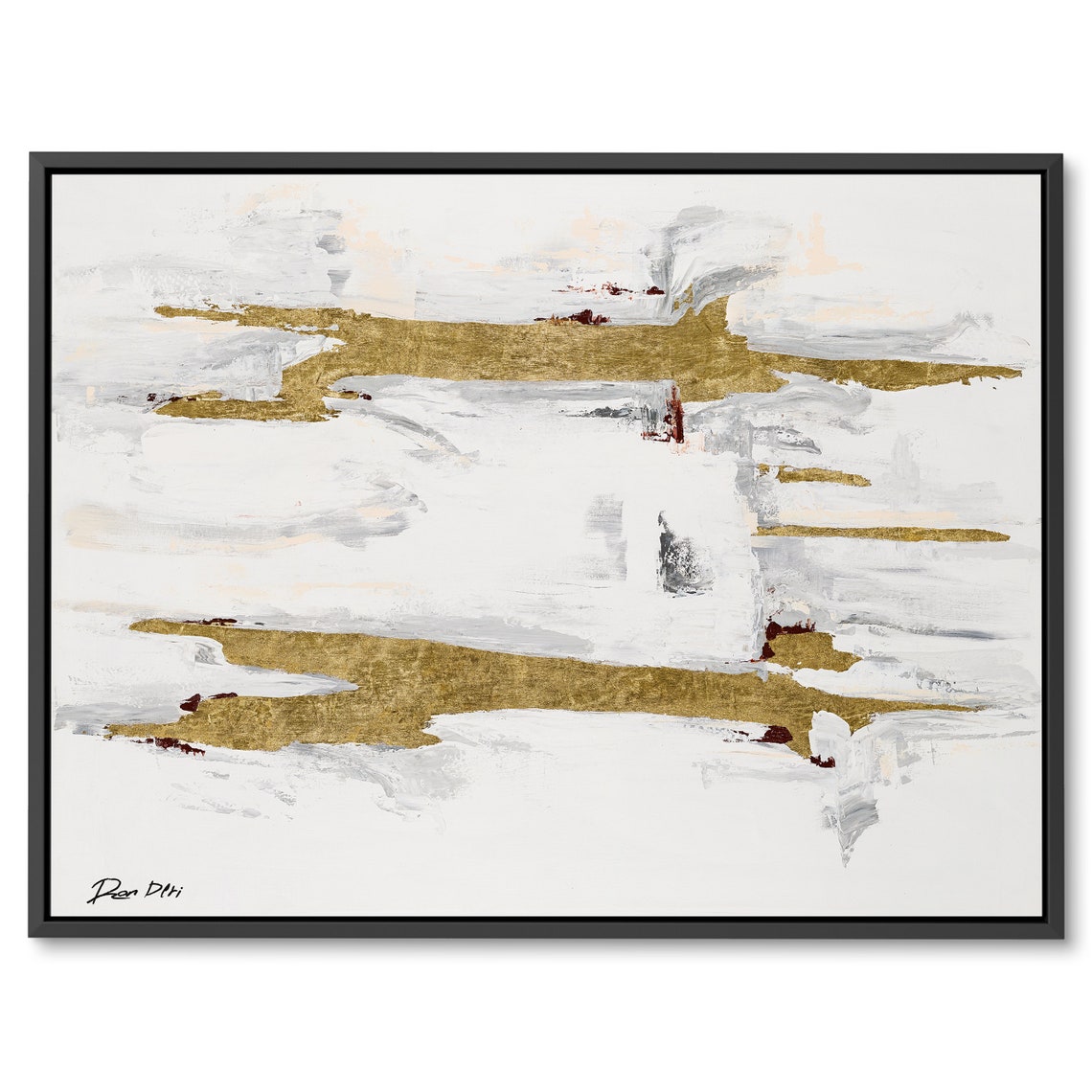 Handmade Painting Abstract Art Large Wall Art Painting On Contemporary Art Beige Painting Gold Abstract Contemporary Art Painting - Image 4
