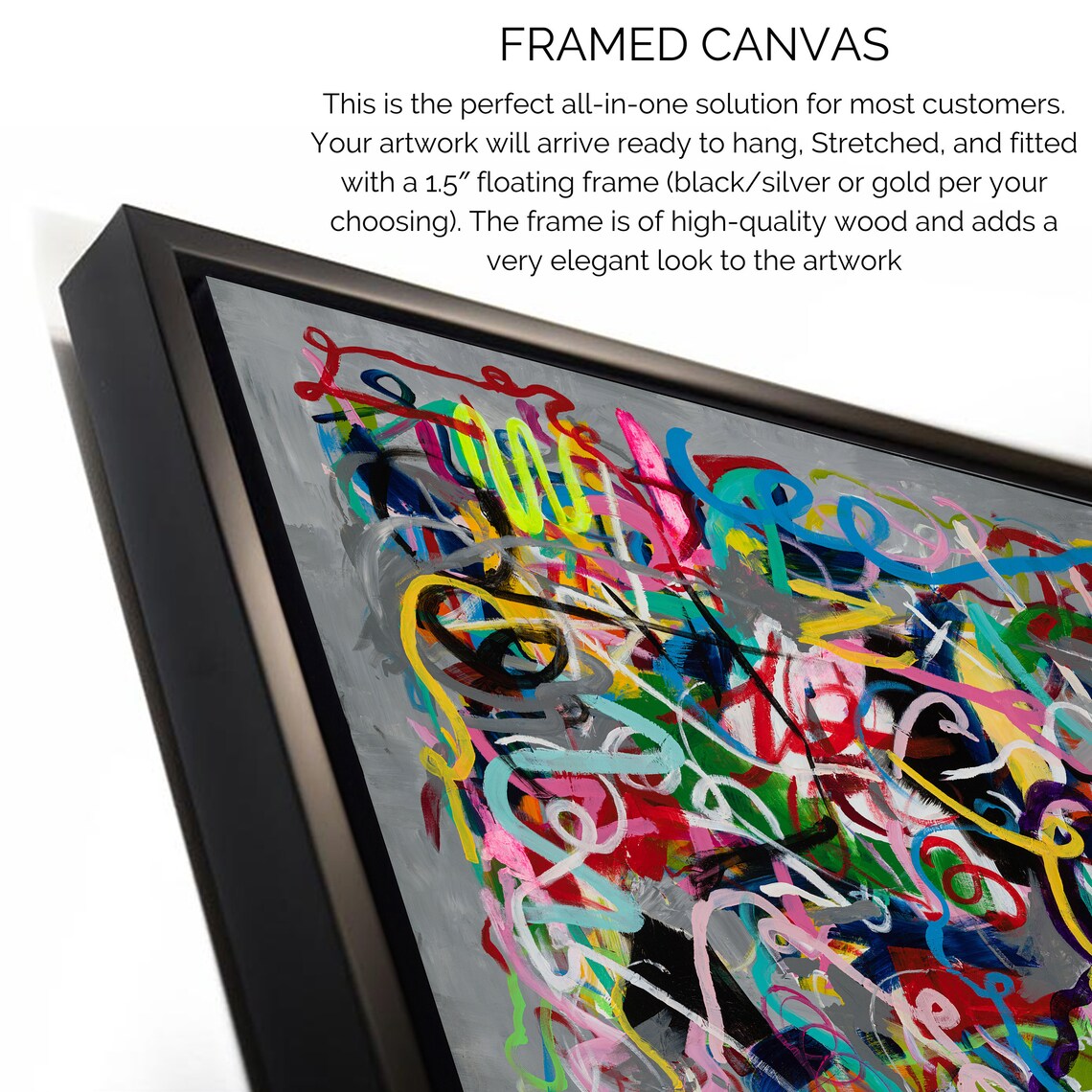 Contemporary Abstract Art Print, Modern Wide Painting - Image 2
