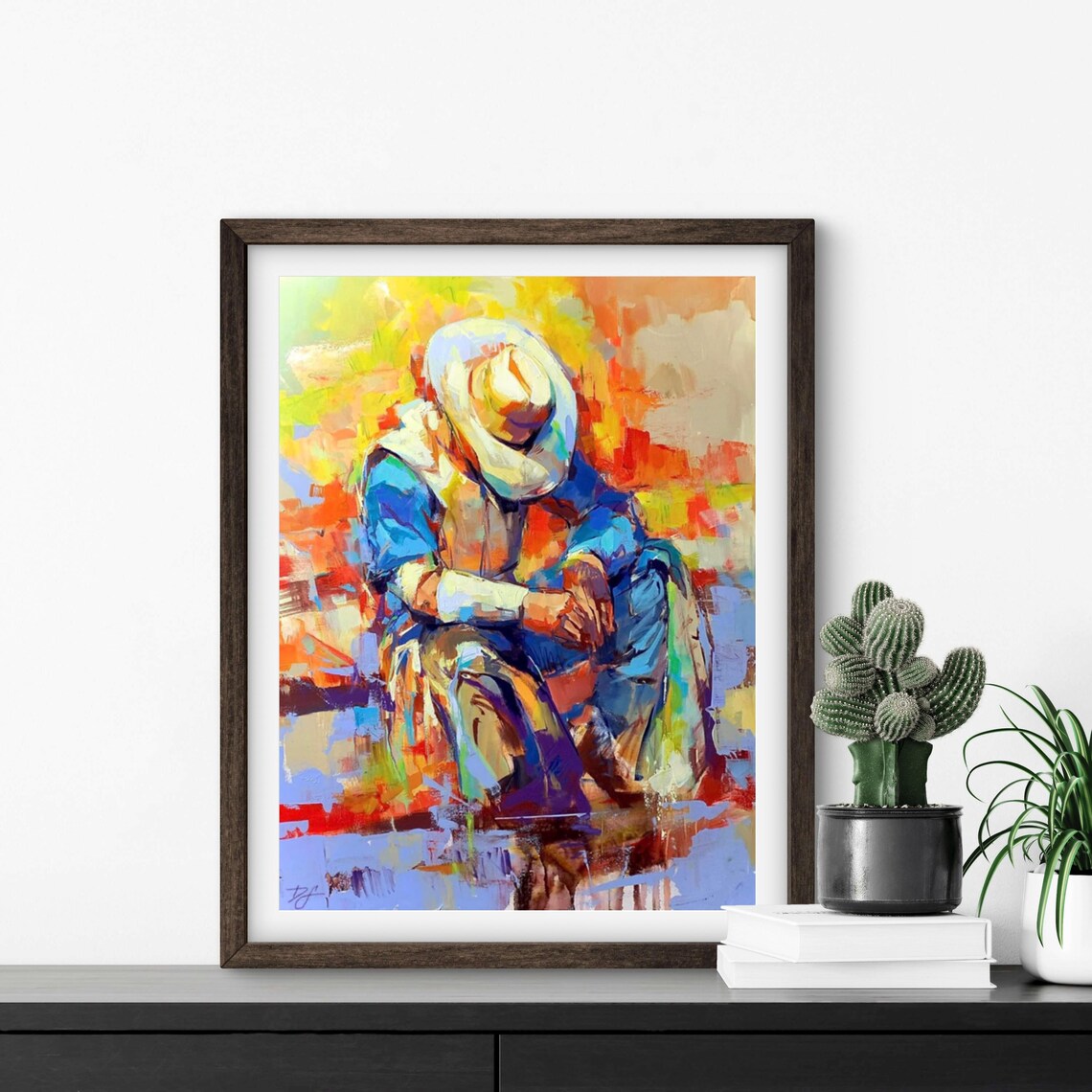 Till We Meet Again Cowboy Rodeo Art Print