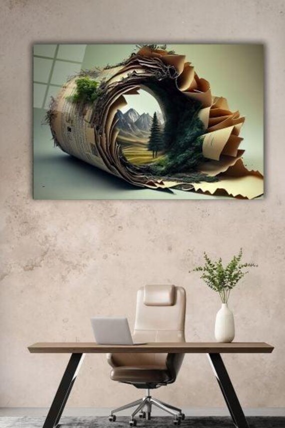 Elegant Feather Design Wall Art Tempered Glass Print Modern Abstract Wall Decor Luxury Glass Wall Art For Home And Office