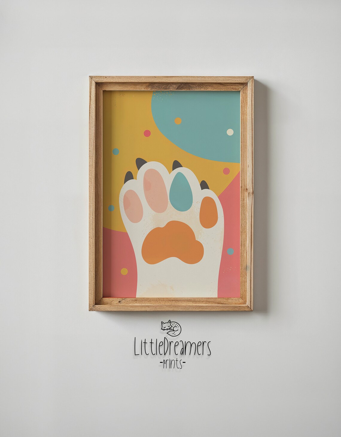 Colorful Paw Prints Nursery Art Print, Playroom Decor - Image 6