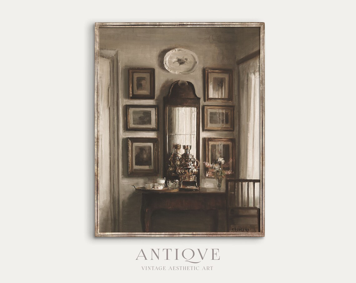 Danish Oil Painting, Elegant Victorian Interiors