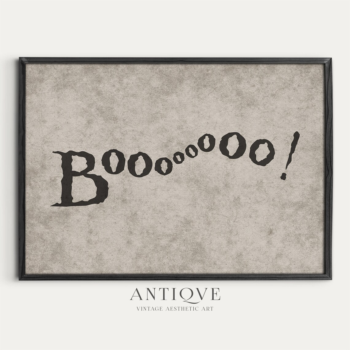 Boo Halloween Sign, Neutral Rustic Halloween Poster