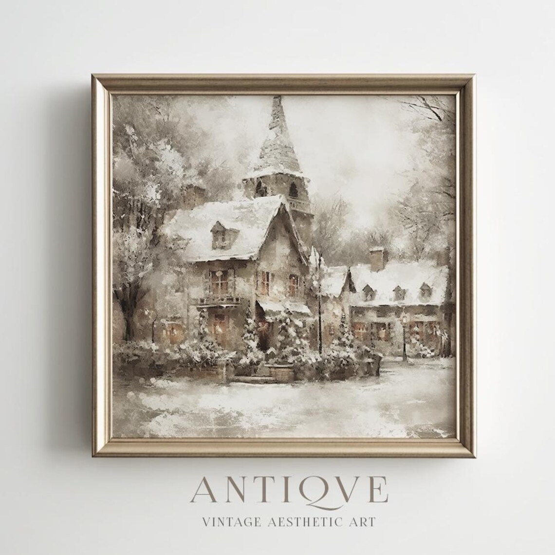 Christmas Village Square, Rustic Christmas Decor - Image 4