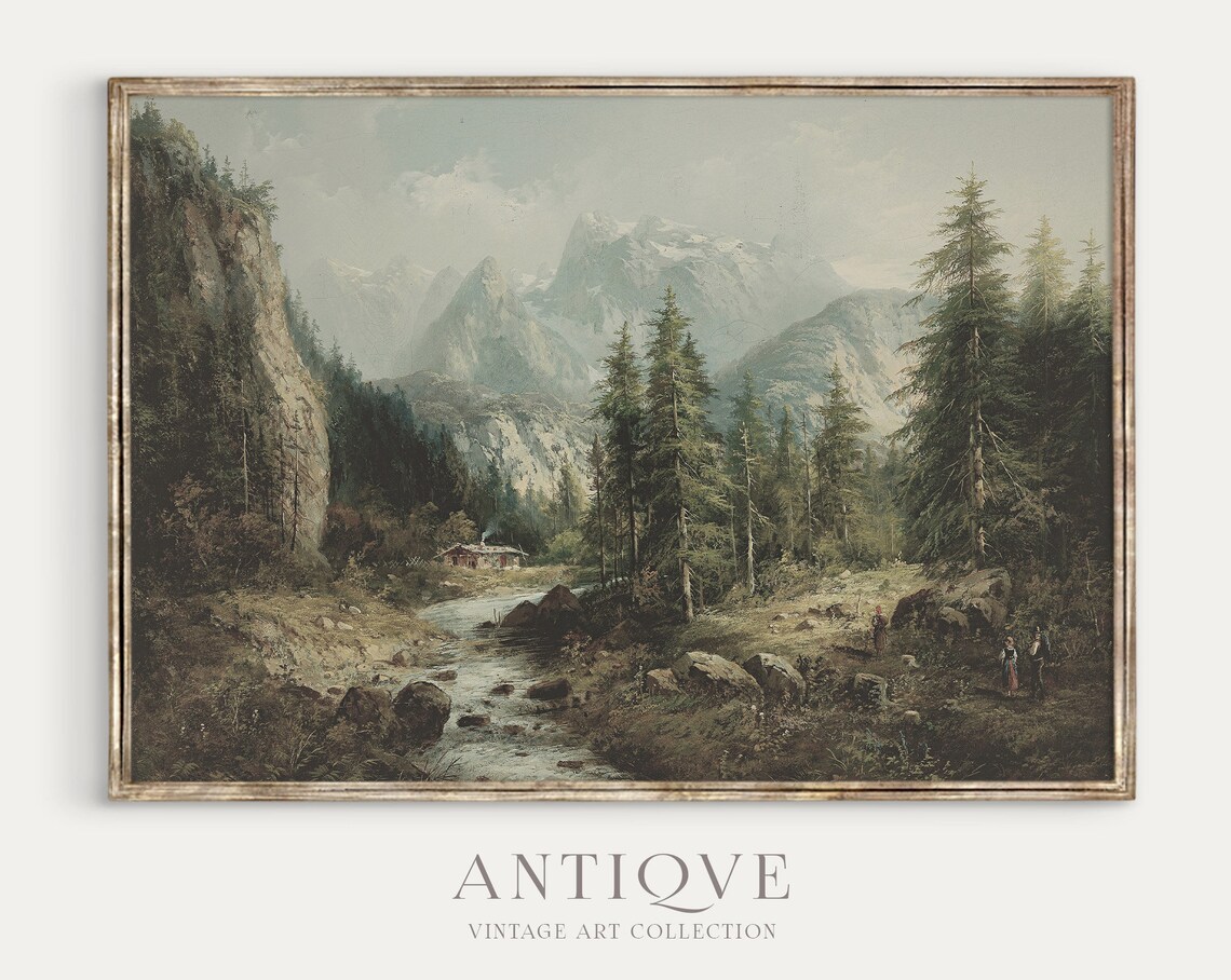 Vintage Forest Wall Art Print, Nature