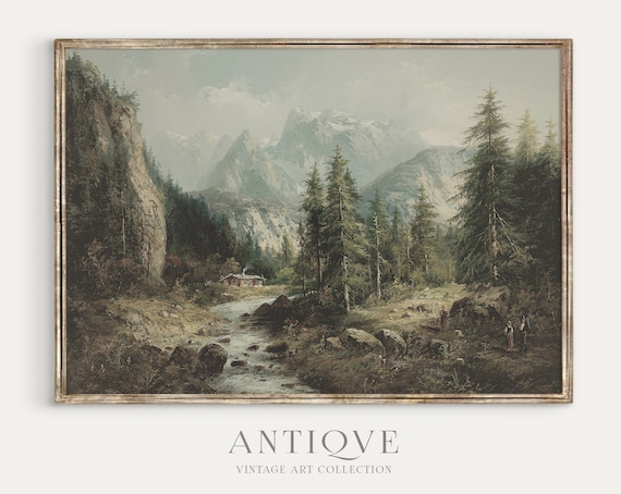 Vintage Forest Wall Art Print, Nature