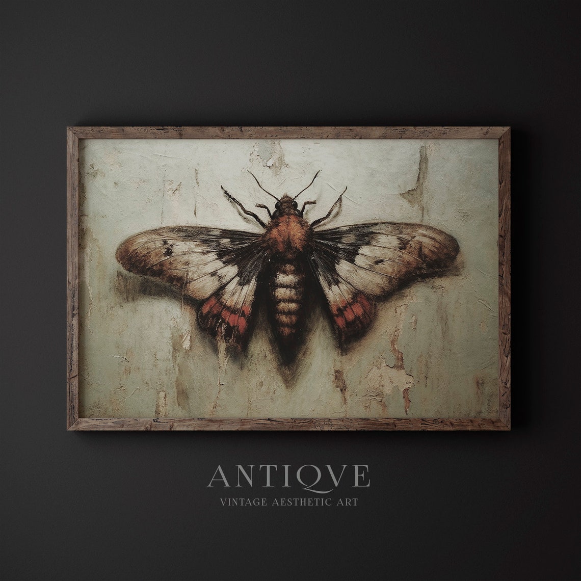 Moth On A Wall Light Academia Art Print - Image 2