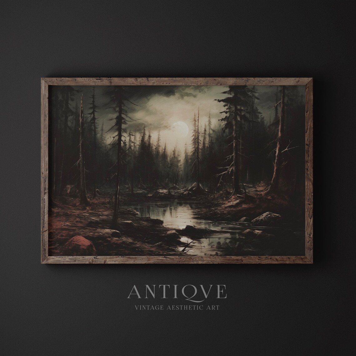 Halloween Spooky Forest Art Print, Moonlit Night - Image 2