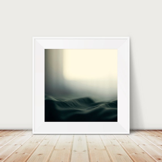 Surreal Ocean Bed Sheets Art Print Abstract Green Home Decor