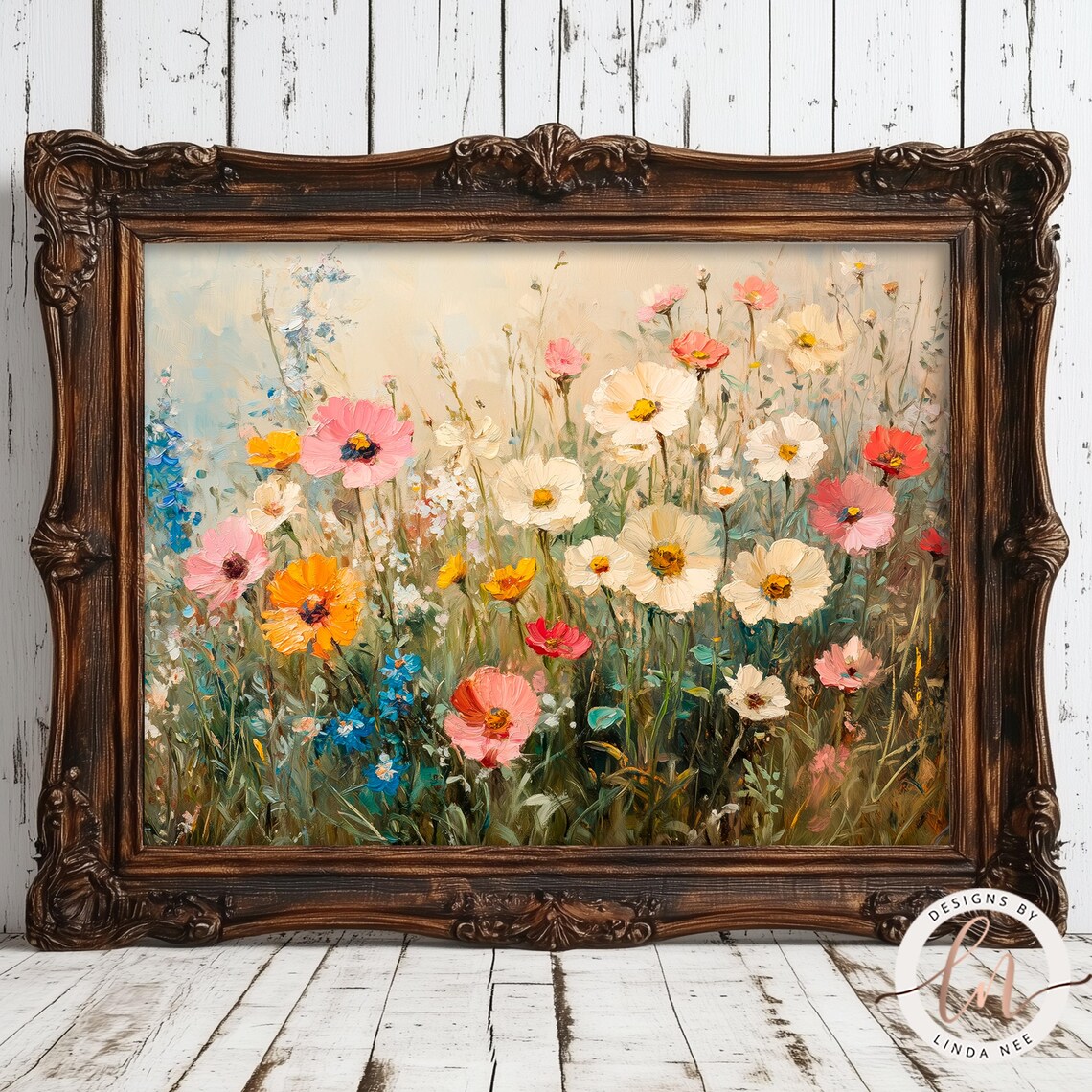 Wildflower Field Floral Decor Wall Art Print - Image 3