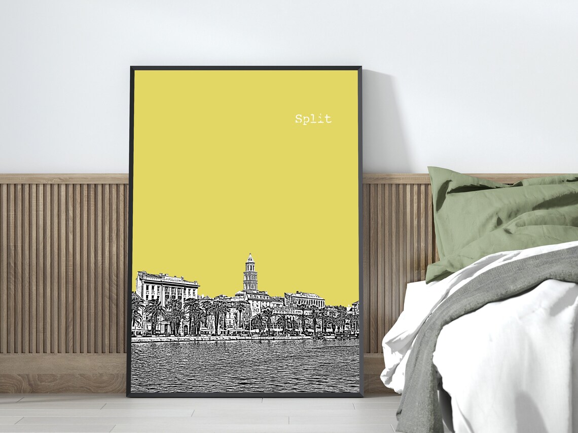 Split Croatia Skyline, Dalmatia Travel Poster - Image 4
