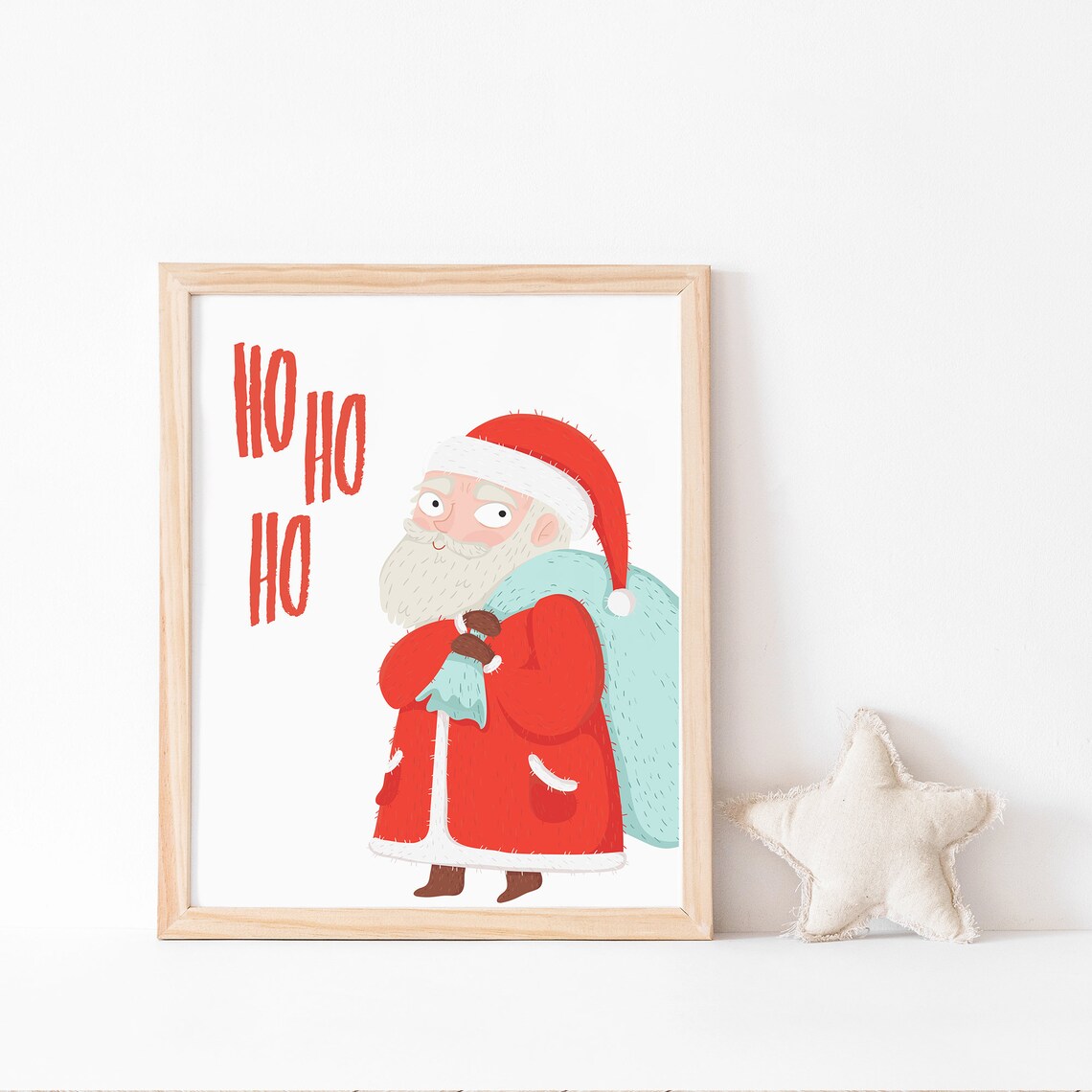 Christmas Kids Santa Print, Holiday Party Decor - Image 3