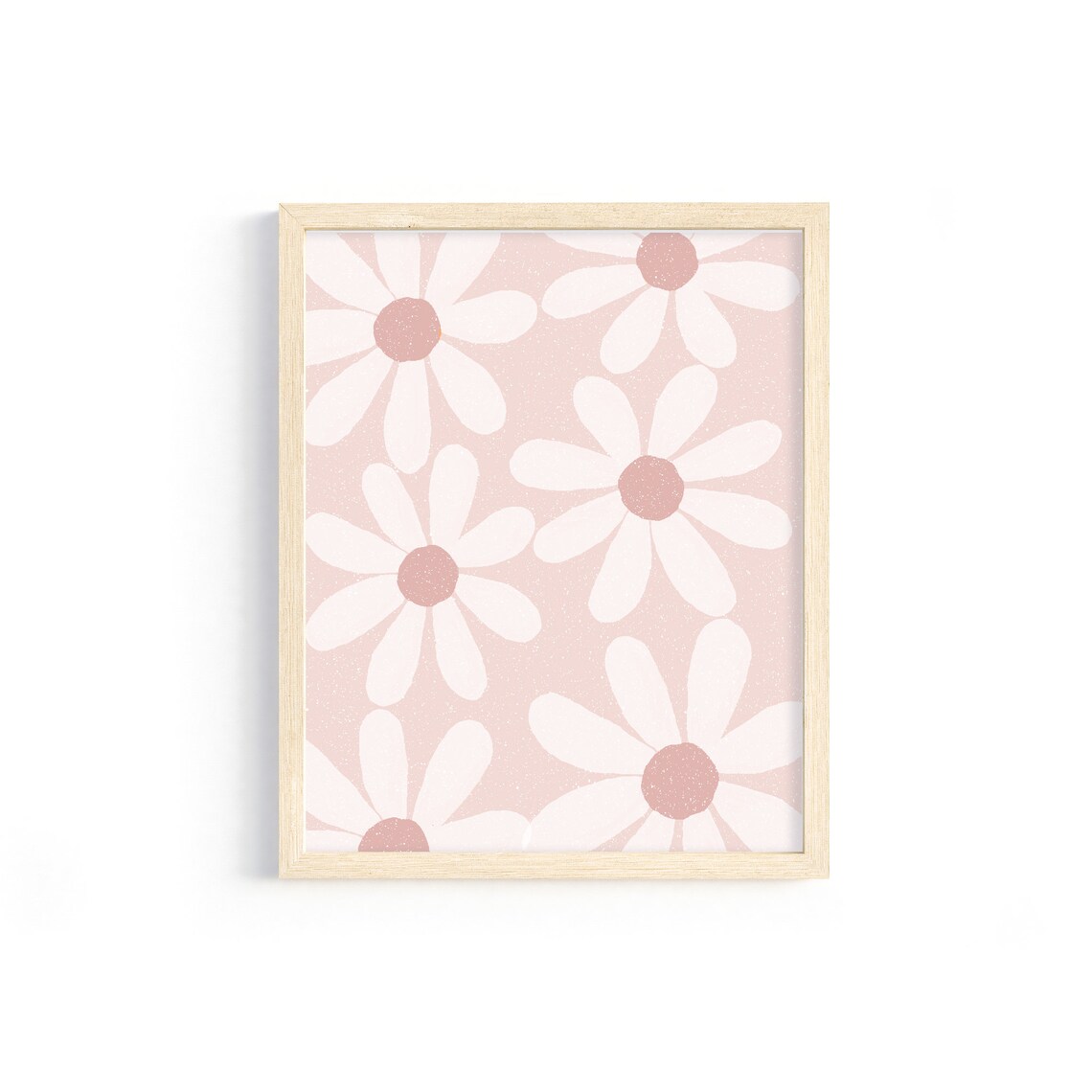 Girls Nursery Boho Daisy Spring Wall Art