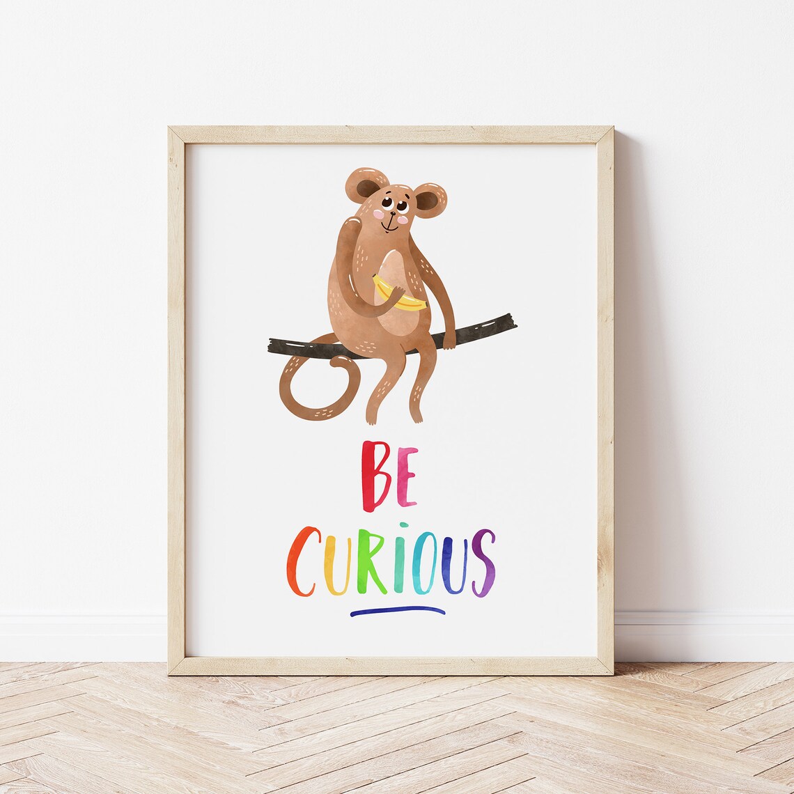 Be Curious Animal Print, Classroom Decor Poster