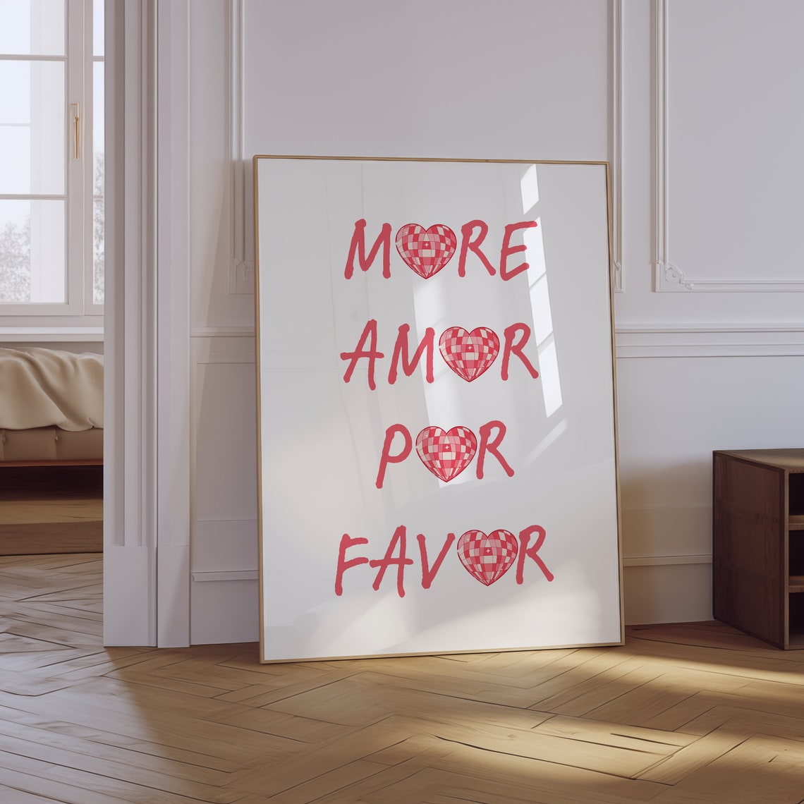 More Amor Por Favor Print Trendy Wall Print Aesthetic Living Room Art Maximalist Poster Love Quote Poster Trendy Spanish Print